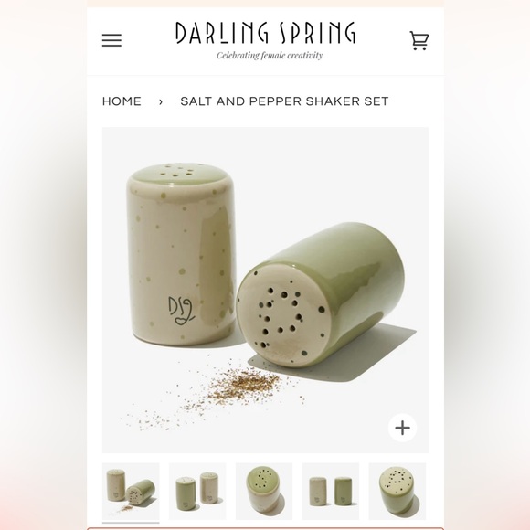 Salt and Pepper shakers. Darling Spring pottery - Picture 3 of 3